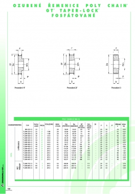 Ozubené řemenice poly chain GT taper-lock fosfátované